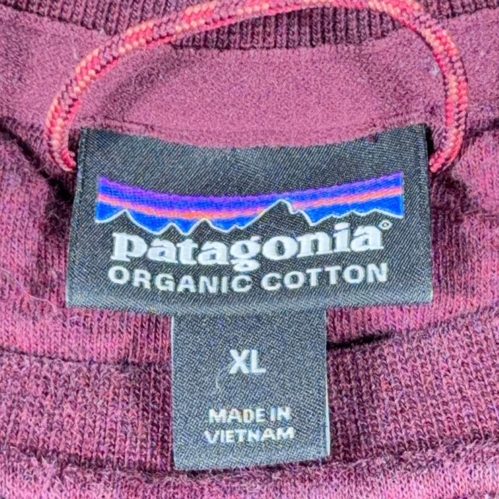 Patagonia Organic Cotton Quilt Crewneck Sweatshirt Burgundy XL 25310 FA20 - Picture 5 of 11